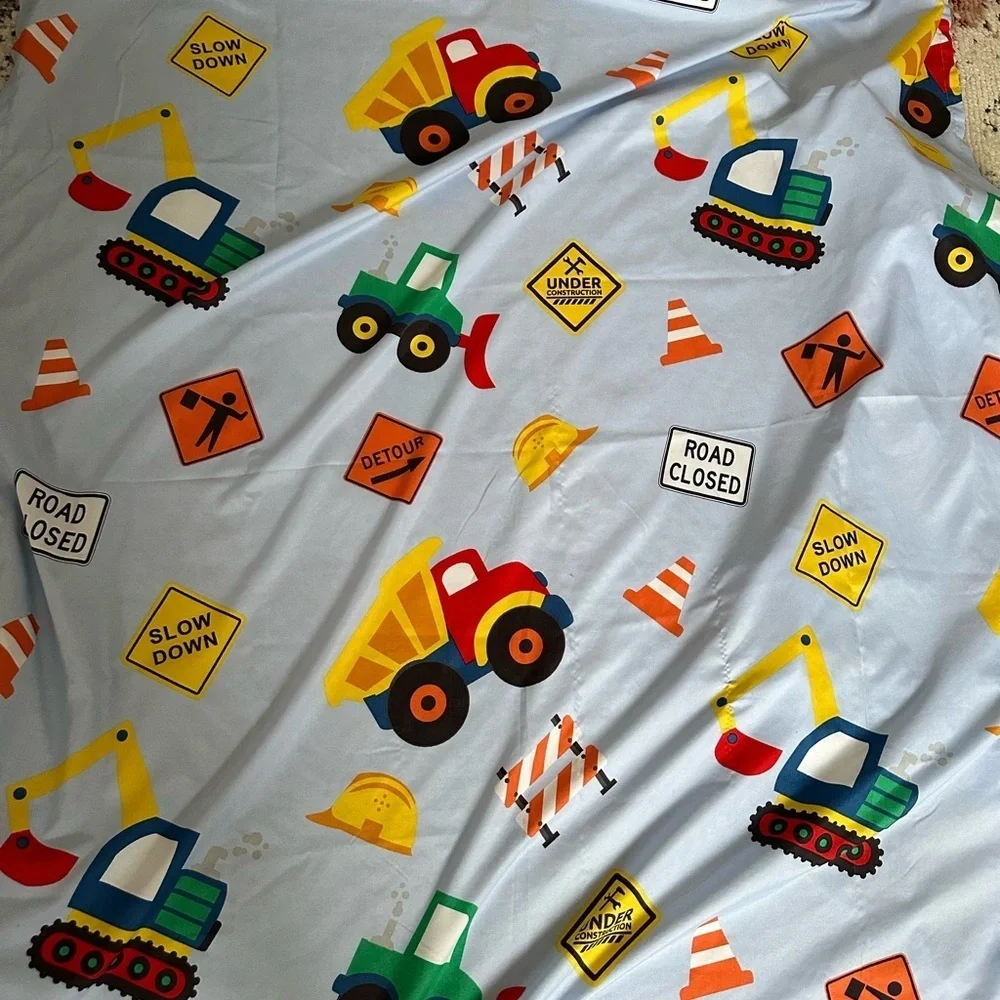 Construction Vehicle Baby Toddler Fitted Sheet, top sheet, Pillow Case Set
